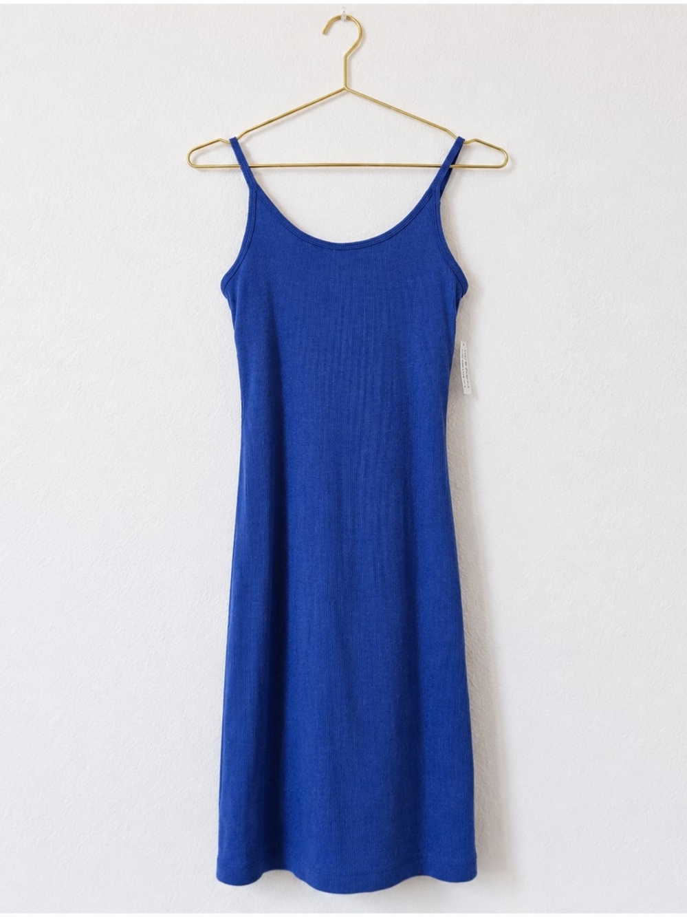 Old Navy Royal Blue Ribbed Midi Tank Dress